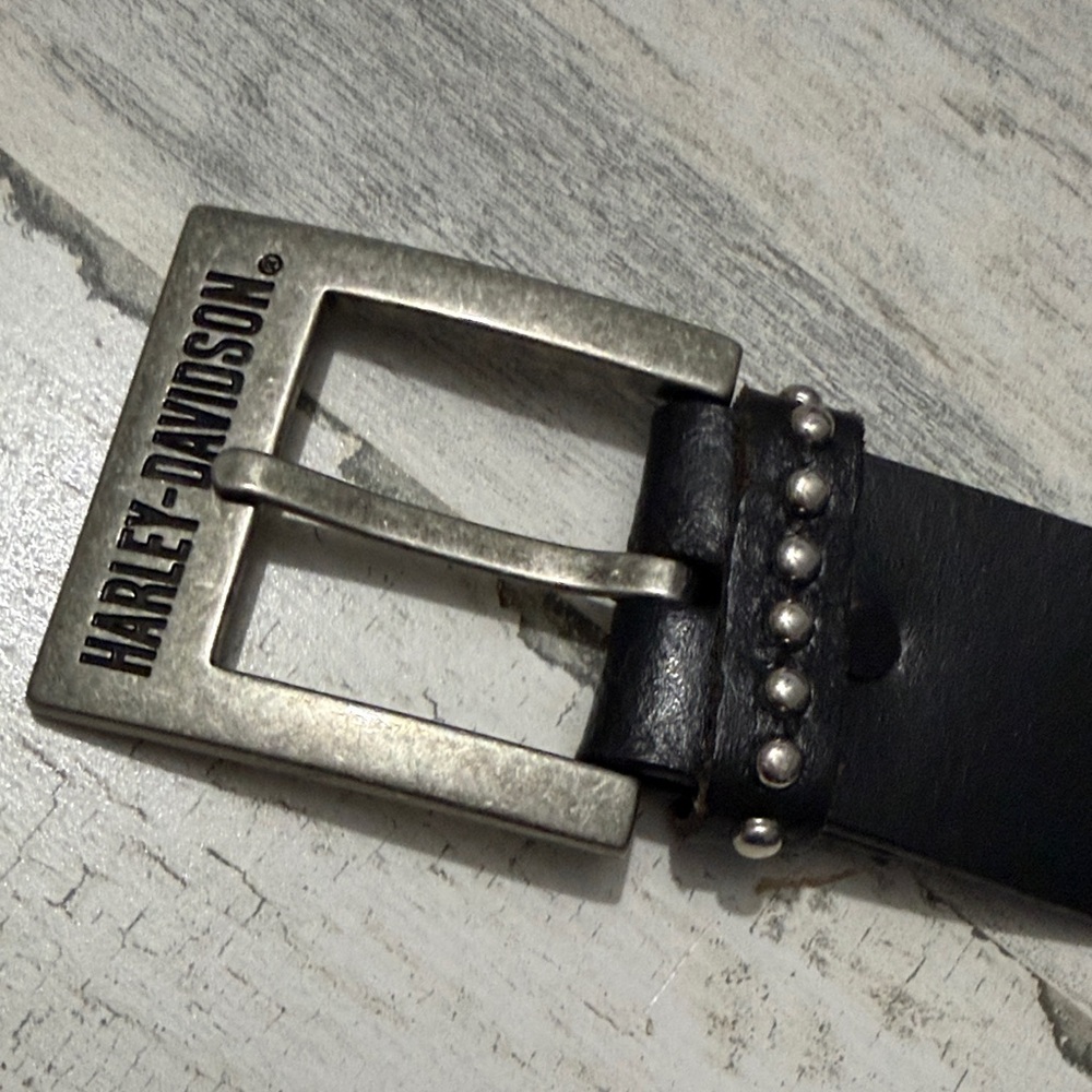 Harley-Davidson Black and Silver Men's Belt Size XL - Picture 4 of 10